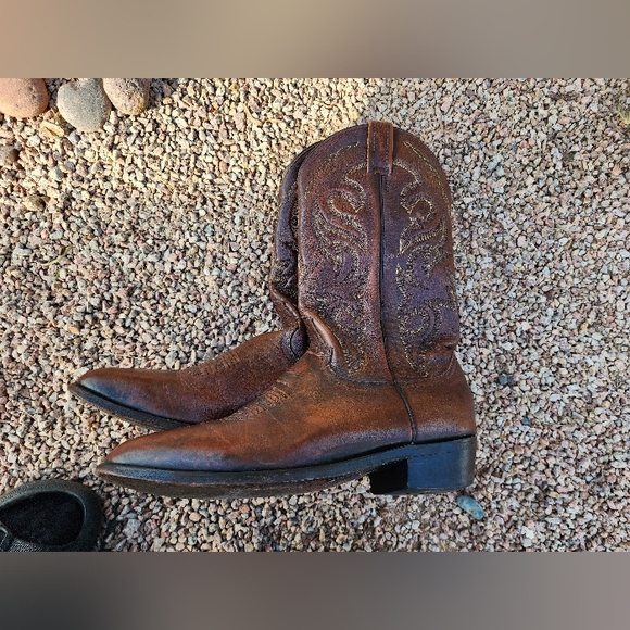 Dan Post Dark Brown Leather Western Boots main image 4